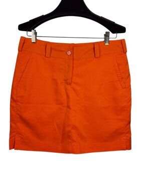 Nike Golf Skort Women's 8 Orange Tour Performance Dri-Fit Athletic Stretch